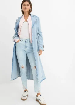Discount Vaqueros mom, high waist, con efecto roto Mujer Vaqueros