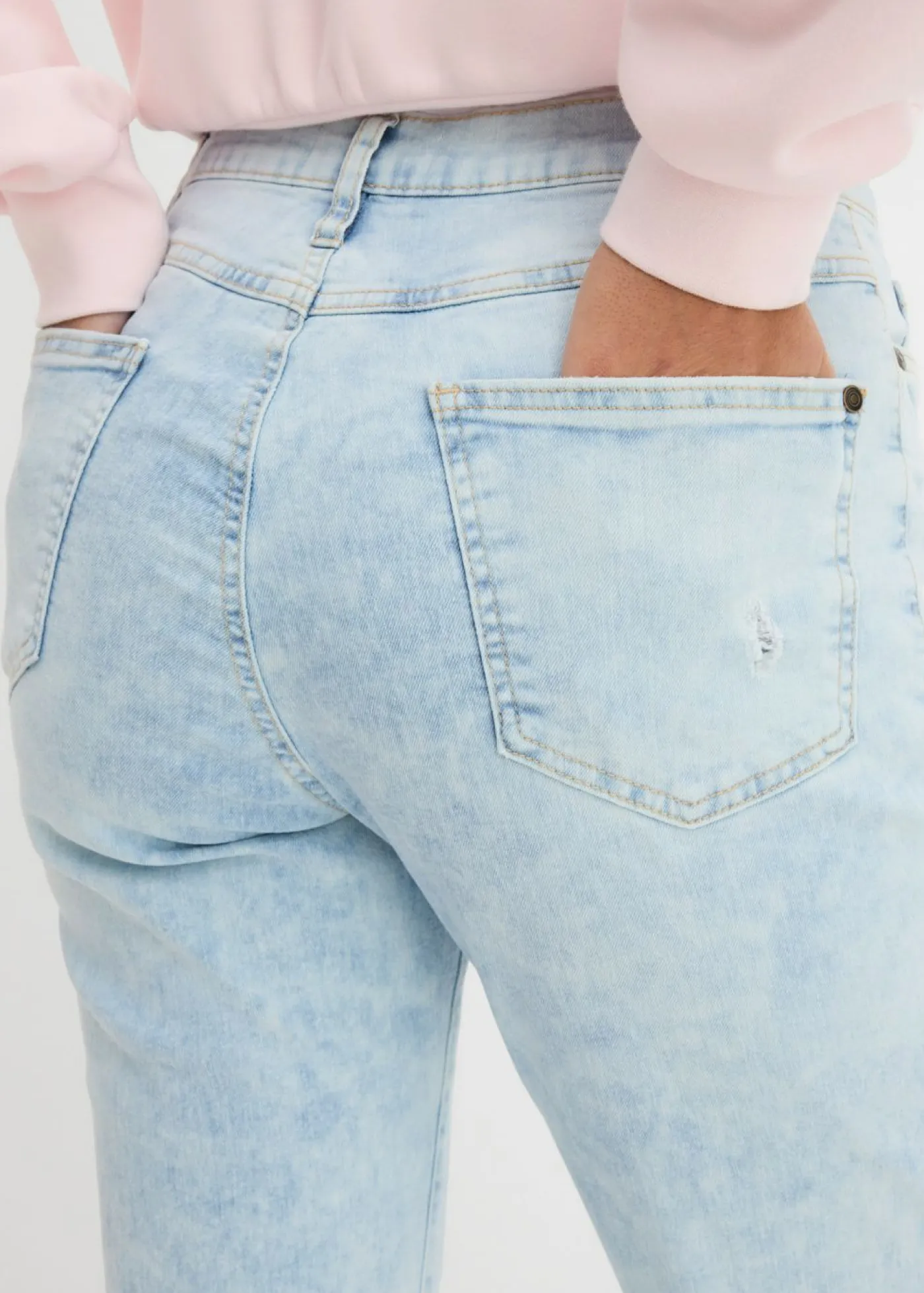 Discount Vaqueros mom, high waist, con efecto roto Mujer Vaqueros