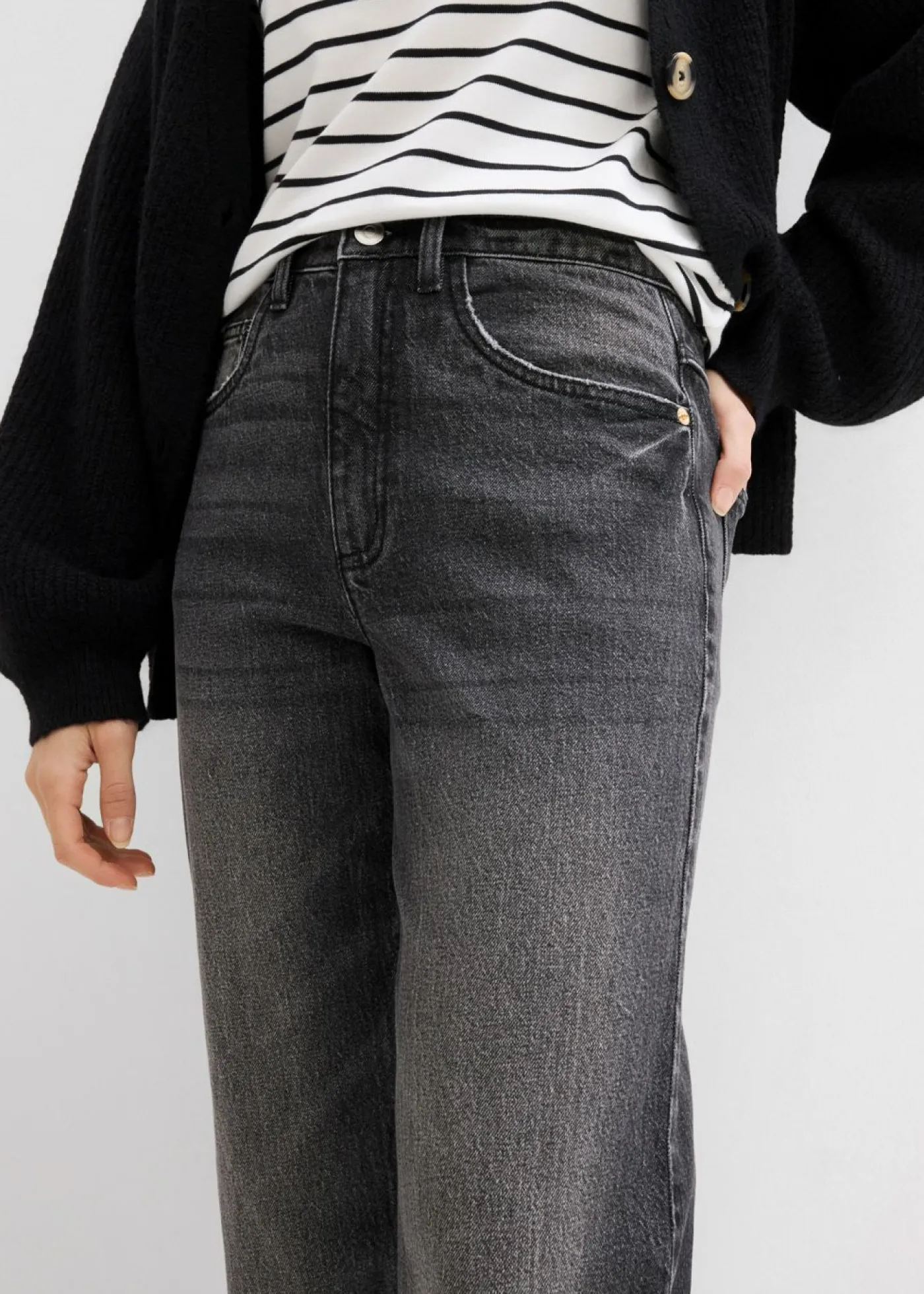 Clearance Vaqueros mom, high waist, low stretch, cropped Mujer Vaqueros