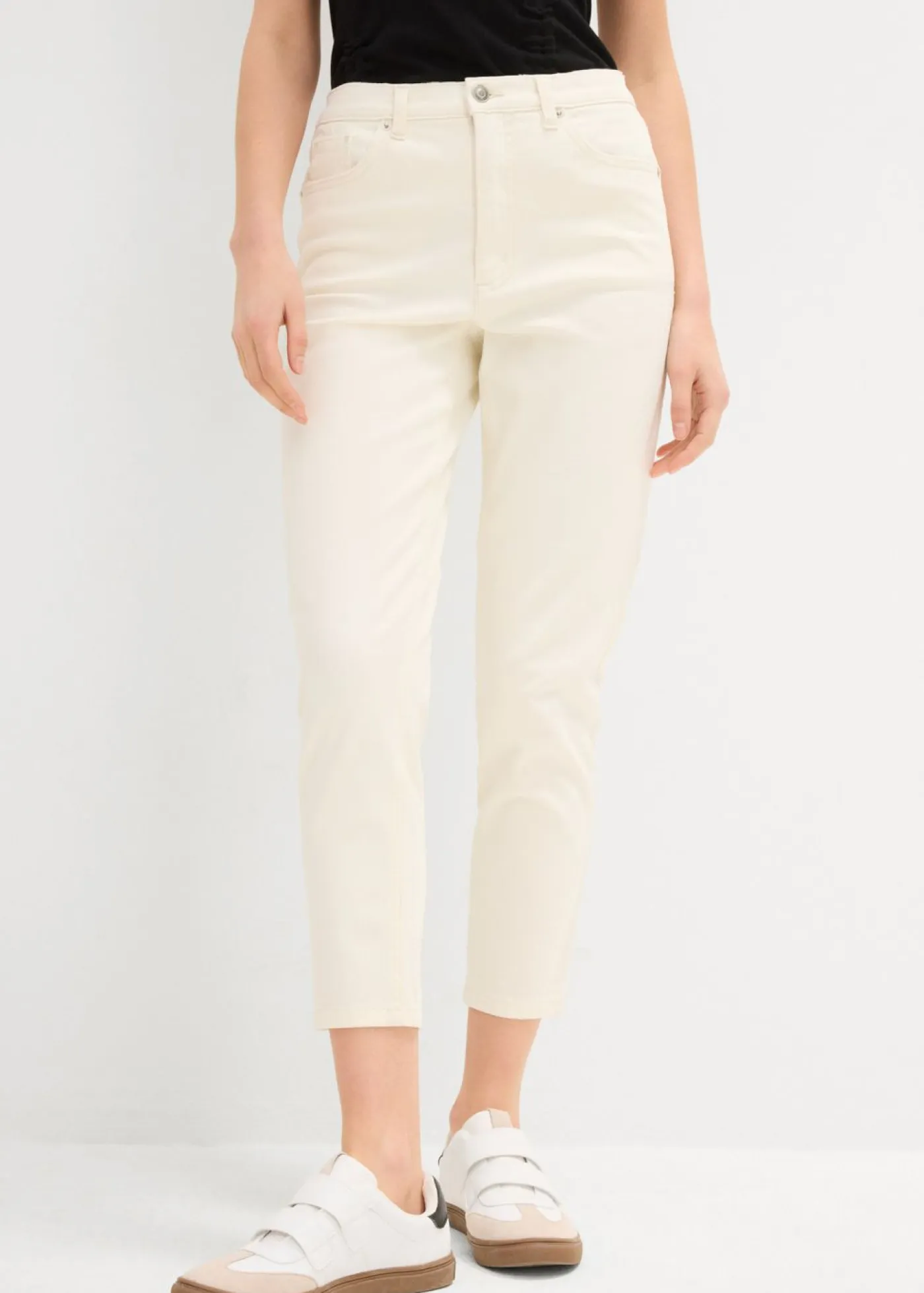 Vaqueros mom, high waist, low stretch, cropped Mujer Vaqueros