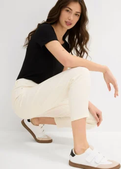 Vaqueros mom, high waist, low stretch, cropped Mujer Vaqueros