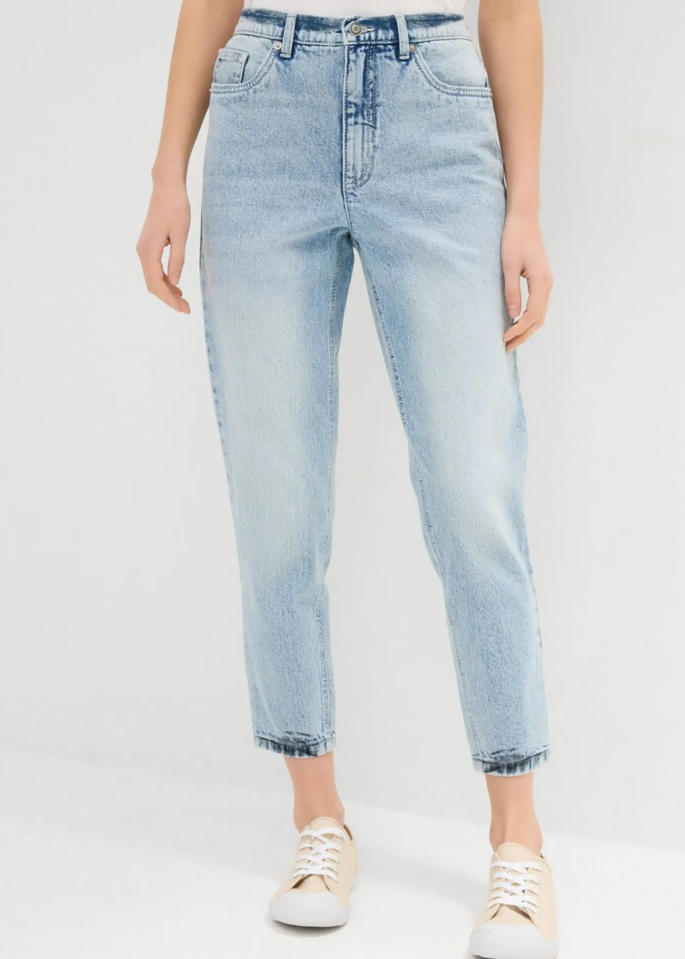 Clearance Vaqueros mom, high waist, low stretch, cropped Mujer Vaqueros
