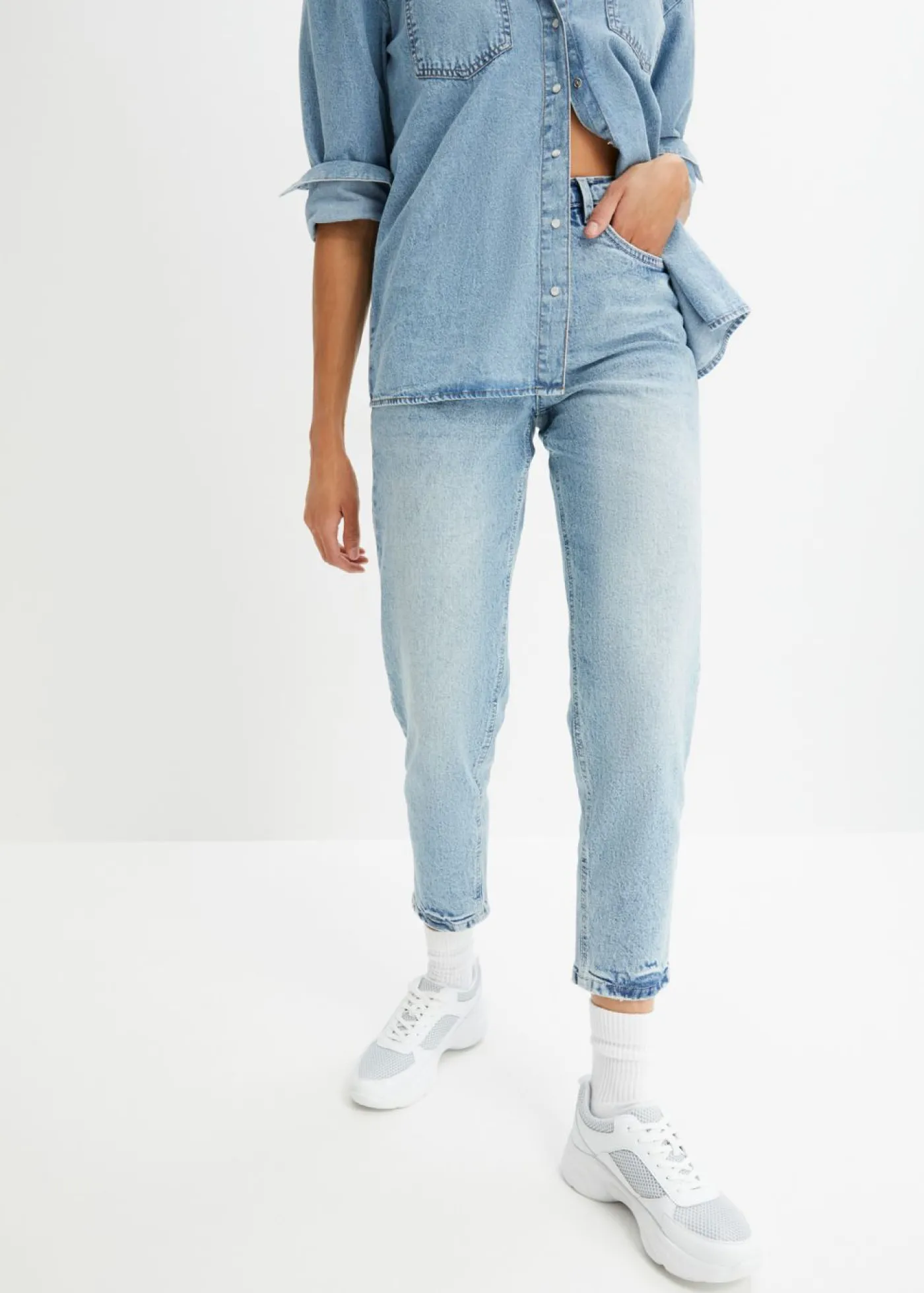 Best Vaqueros mom, high waist, low stretch, cropped Mujer Vaqueros