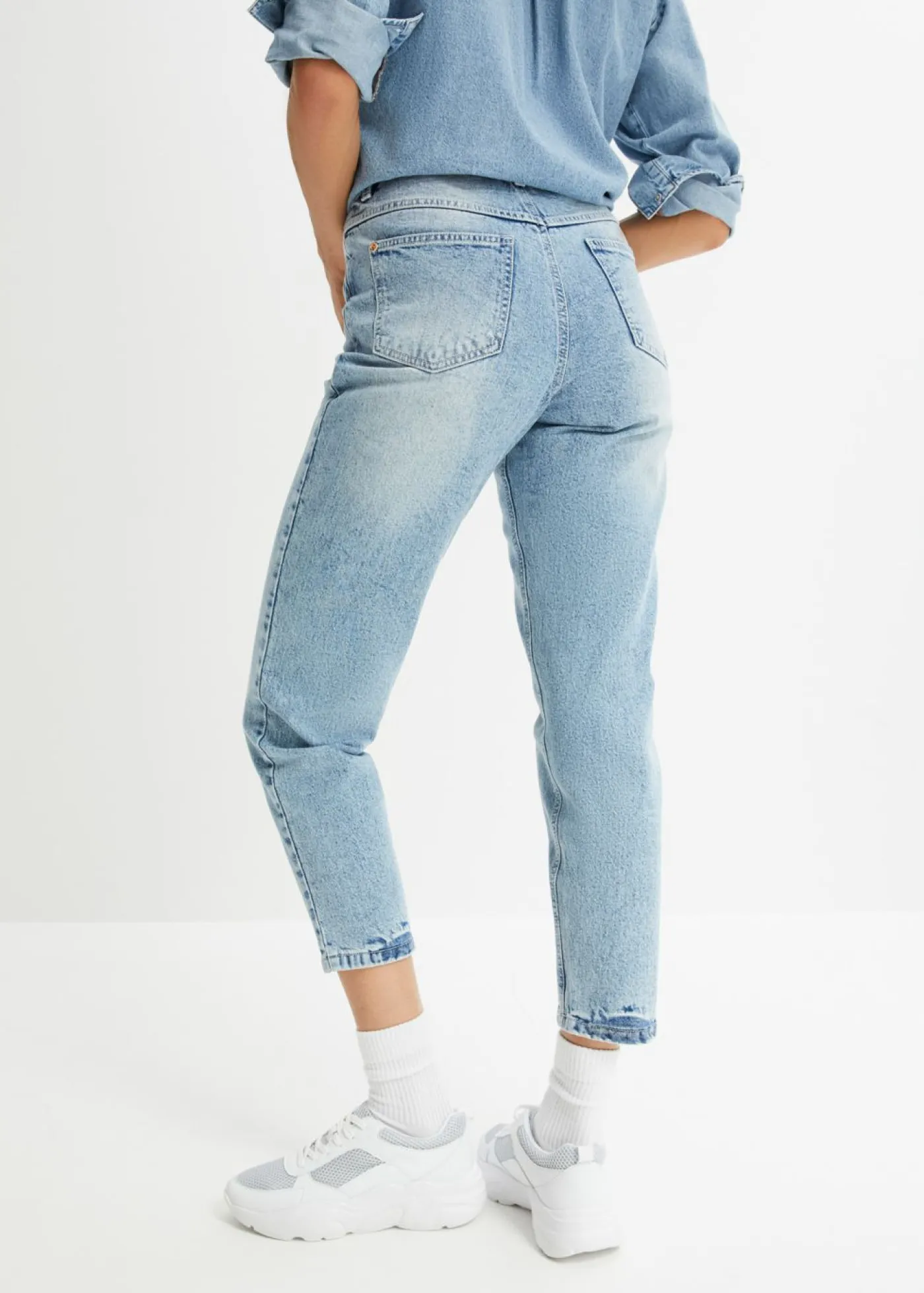 Best Vaqueros mom, high waist, low stretch, cropped Mujer Vaqueros