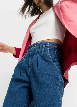 Hot Vaqueros mom, talle alto, elásticos Mujer Vaqueros
