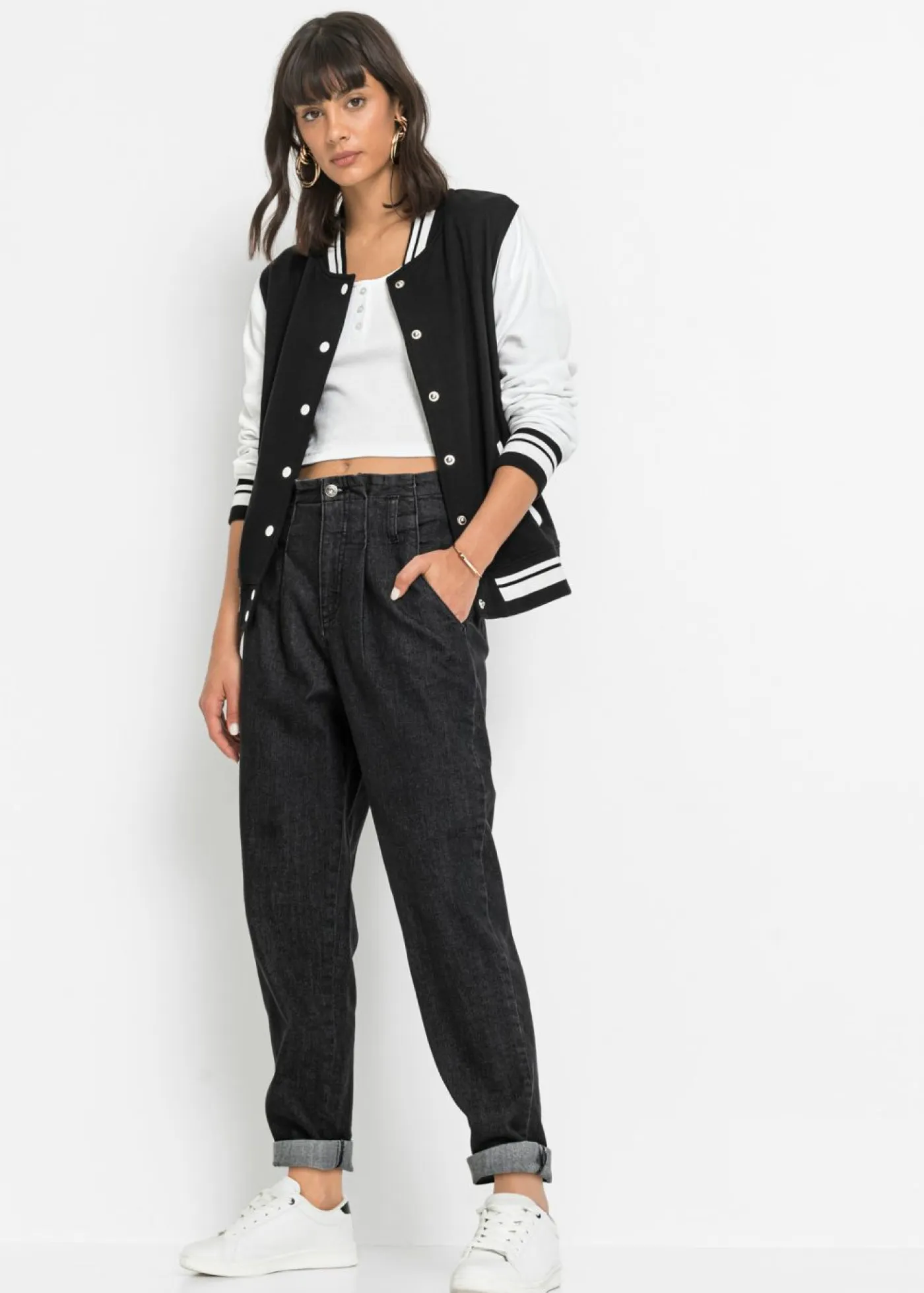 Outlet Vaqueros mom, talle alto, elásticos Mujer Vaqueros