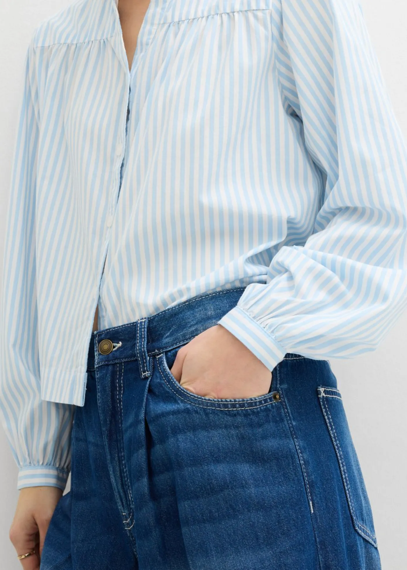 Hot Vaqueros palazzo, super wide, de algodón Mujer Vaqueros