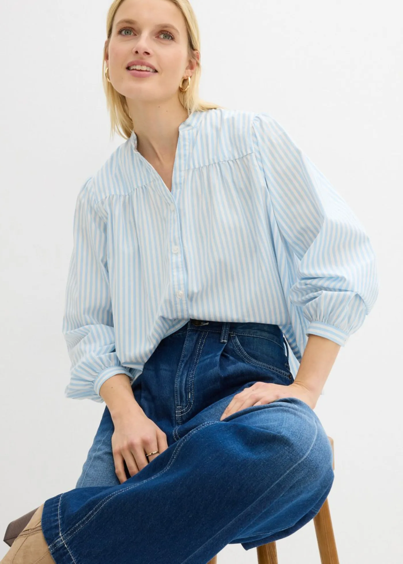 Hot Vaqueros palazzo, super wide, de algodón Mujer Vaqueros