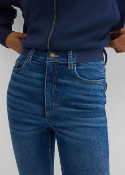 Sale Vaqueros pitillo con talle medio y cinturilla cómoda Mujer Vaqueros|Tallas Pequeñas