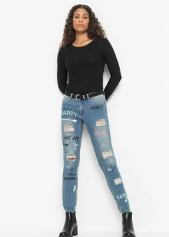 Clearance Vaqueros pitillo de talle medio Mujer Vaqueros