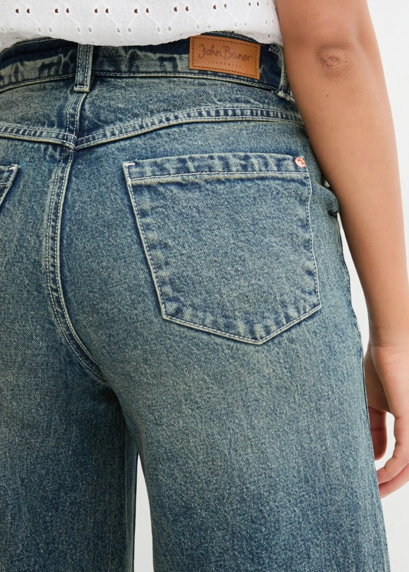 Hot Vaqueros poco elásticos de pernera ancha y talle alto Mujer Vaqueros