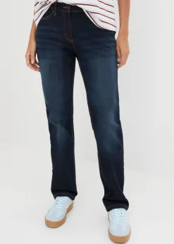 Hot Vaqueros rectos con talle medio y cintura cómoda Mujer Tallas Pequeñas|Novedades