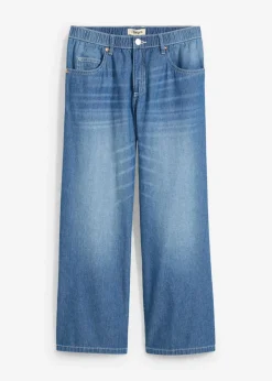 Sale Vaqueros rectos con talle medio, cinturilla cómoda y material elástico Mujer Vaqueros