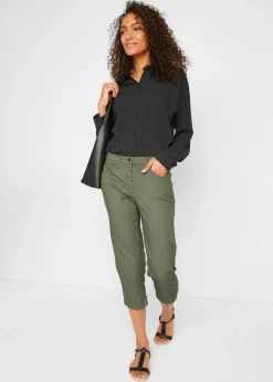 Outlet Vaqueros rectos con talle medio y cintura cómoda Mujer Pantalones