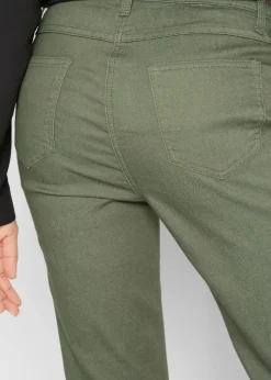 Outlet Vaqueros rectos con talle medio y cintura cómoda Mujer Pantalones