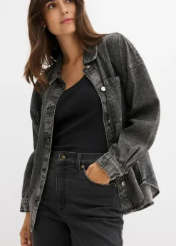 Online Vaqueros rectos con talle alto y largo cropped Mujer Vaqueros