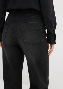 Clearance Vaqueros rectos de talle alto con dobladillo Mujer Vaqueros