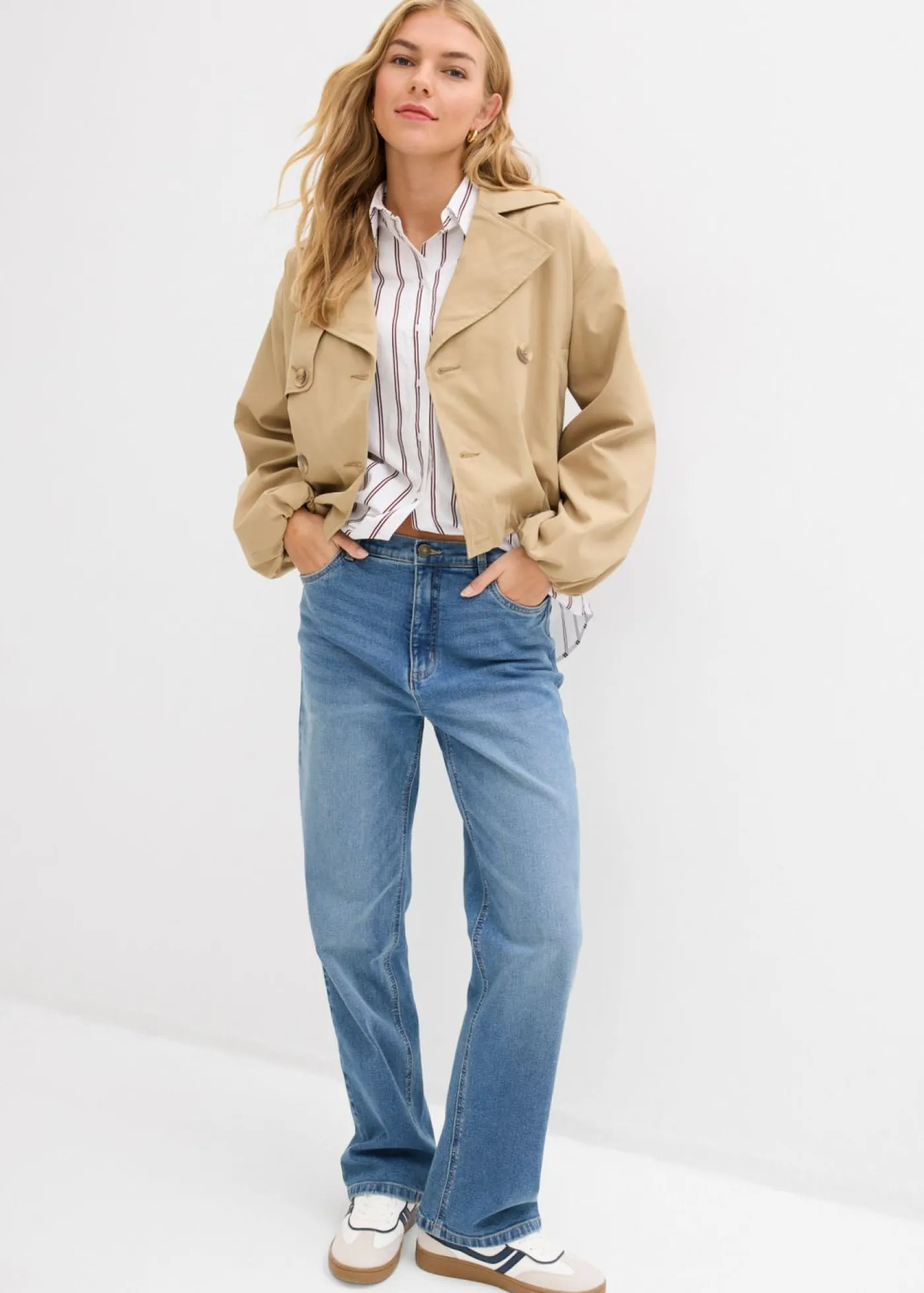 Discount Vaqueros rectos holgados de talle alto Mujer Vaqueros
