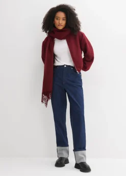 Outlet Vaqueros rectos holgados de talle alto Mujer Vaqueros