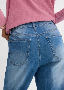 Sale Vaqueros rectos holgados de talle alto Mujer Tallas Pequeñas