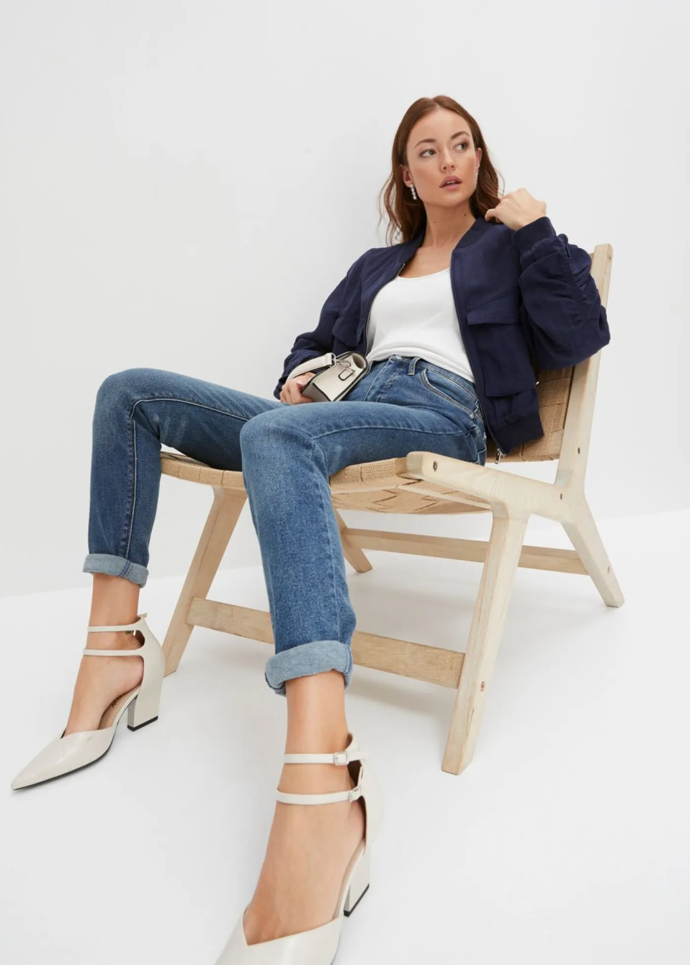 Vaqueros skinny de talle alto Mujer Vaqueros