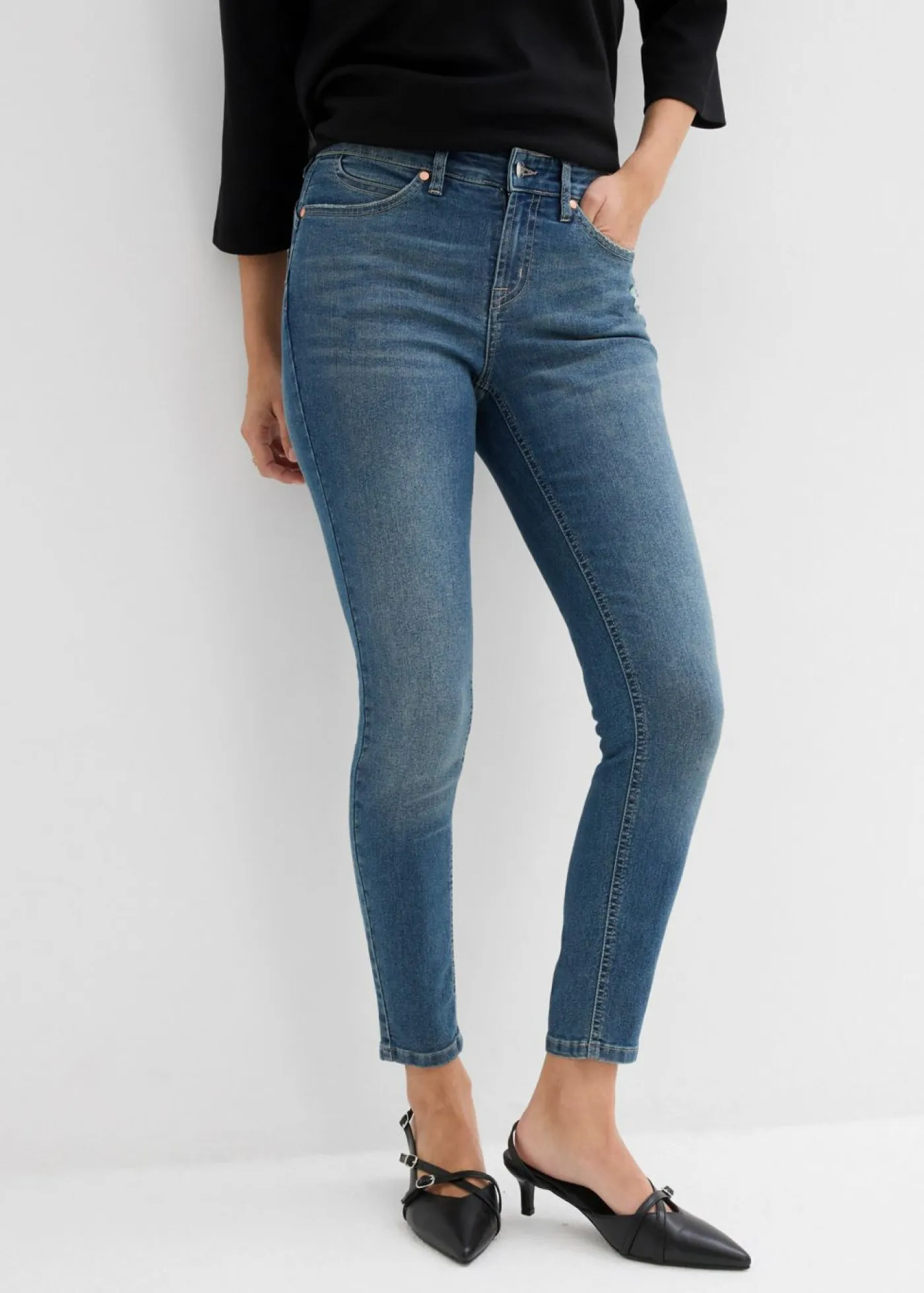 Online Vaqueros skinny, mid waist, elásticos Mujer Vaqueros
