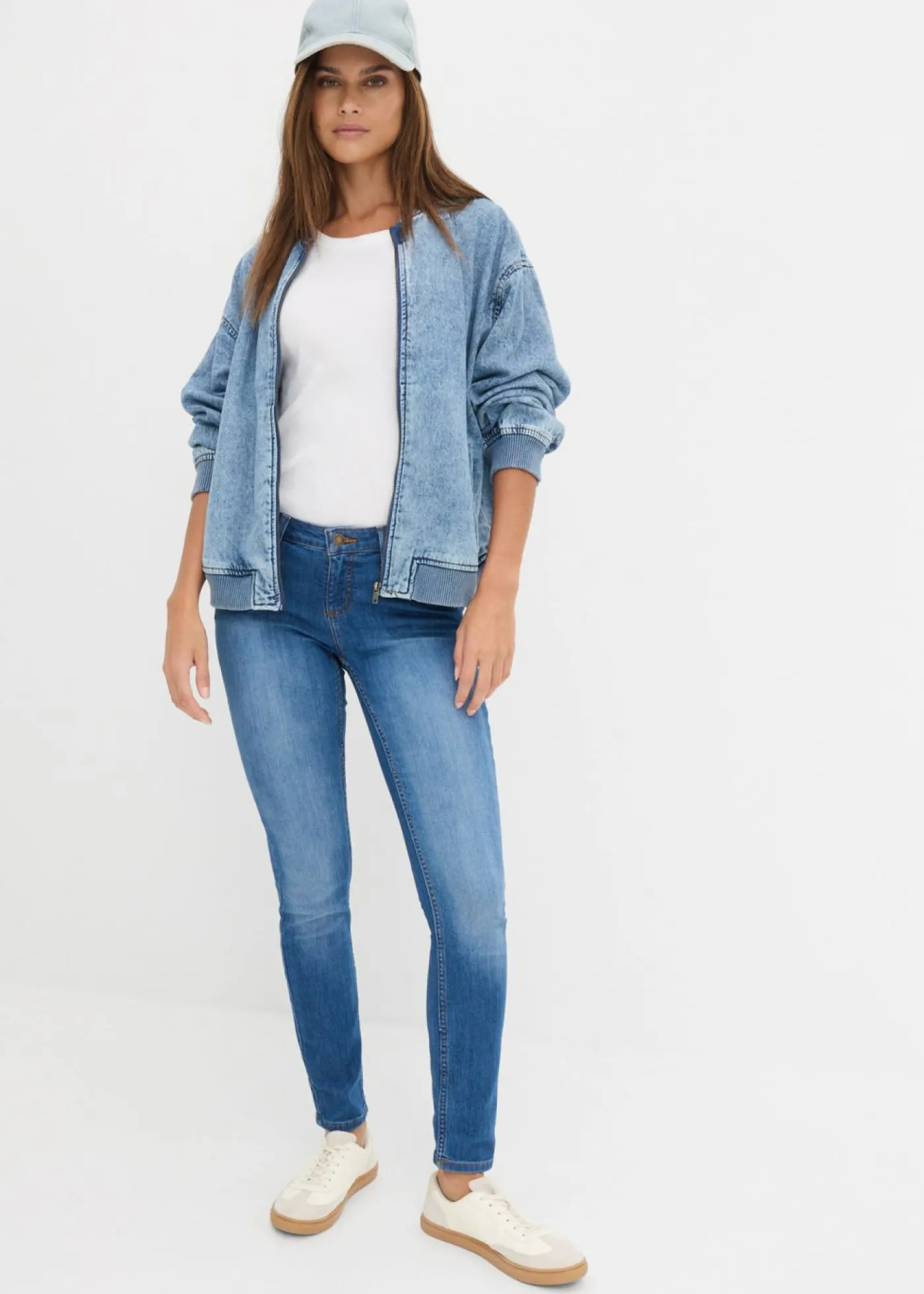 New Vaqueros skinny, mid waist, elásticos Mujer Tallas Pequeñas