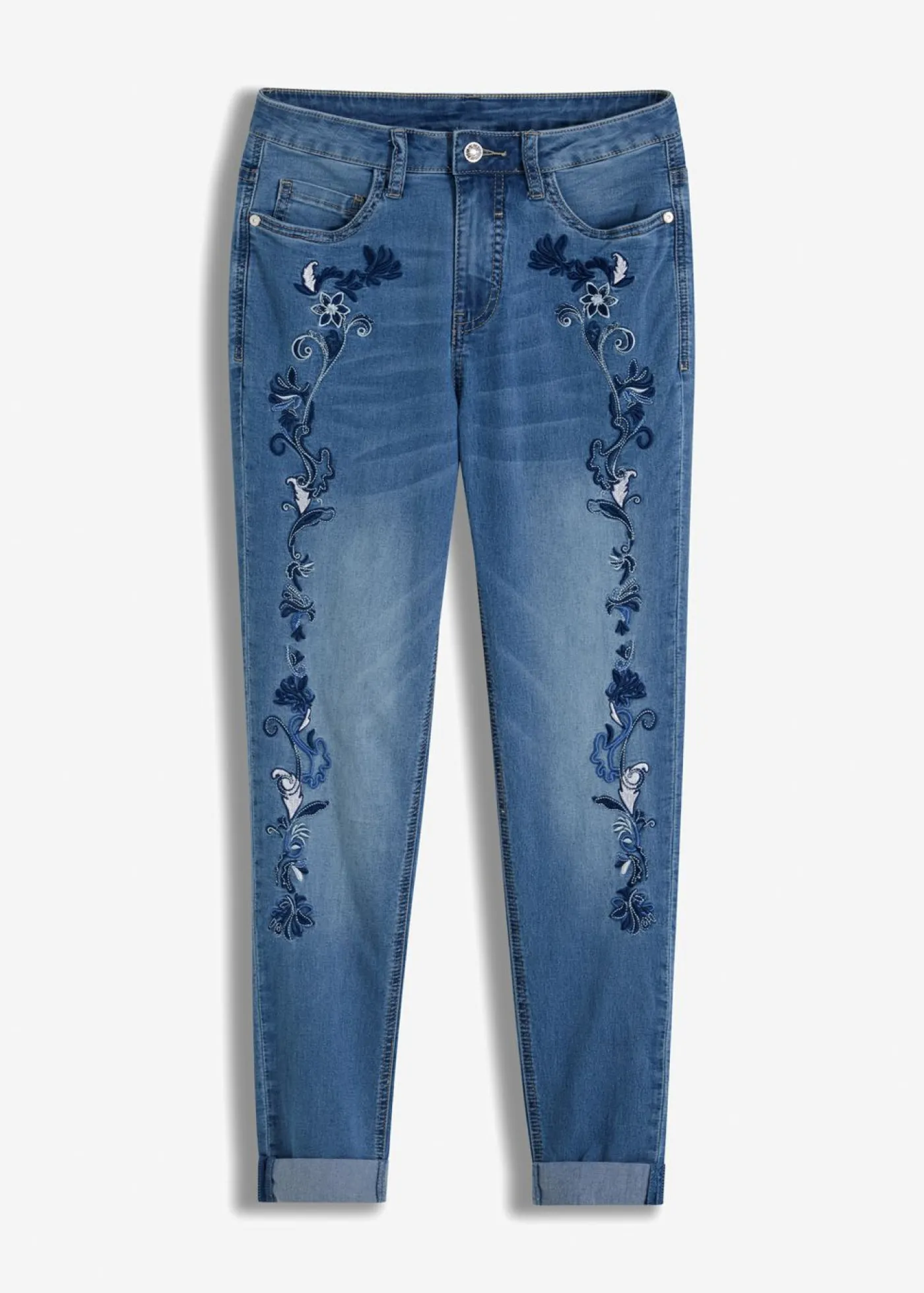 Discount Vaqueros slim fit, mid waist, cropped Mujer Vaqueros