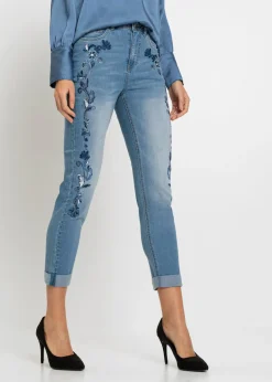 Discount Vaqueros slim fit, mid waist, cropped Mujer Vaqueros