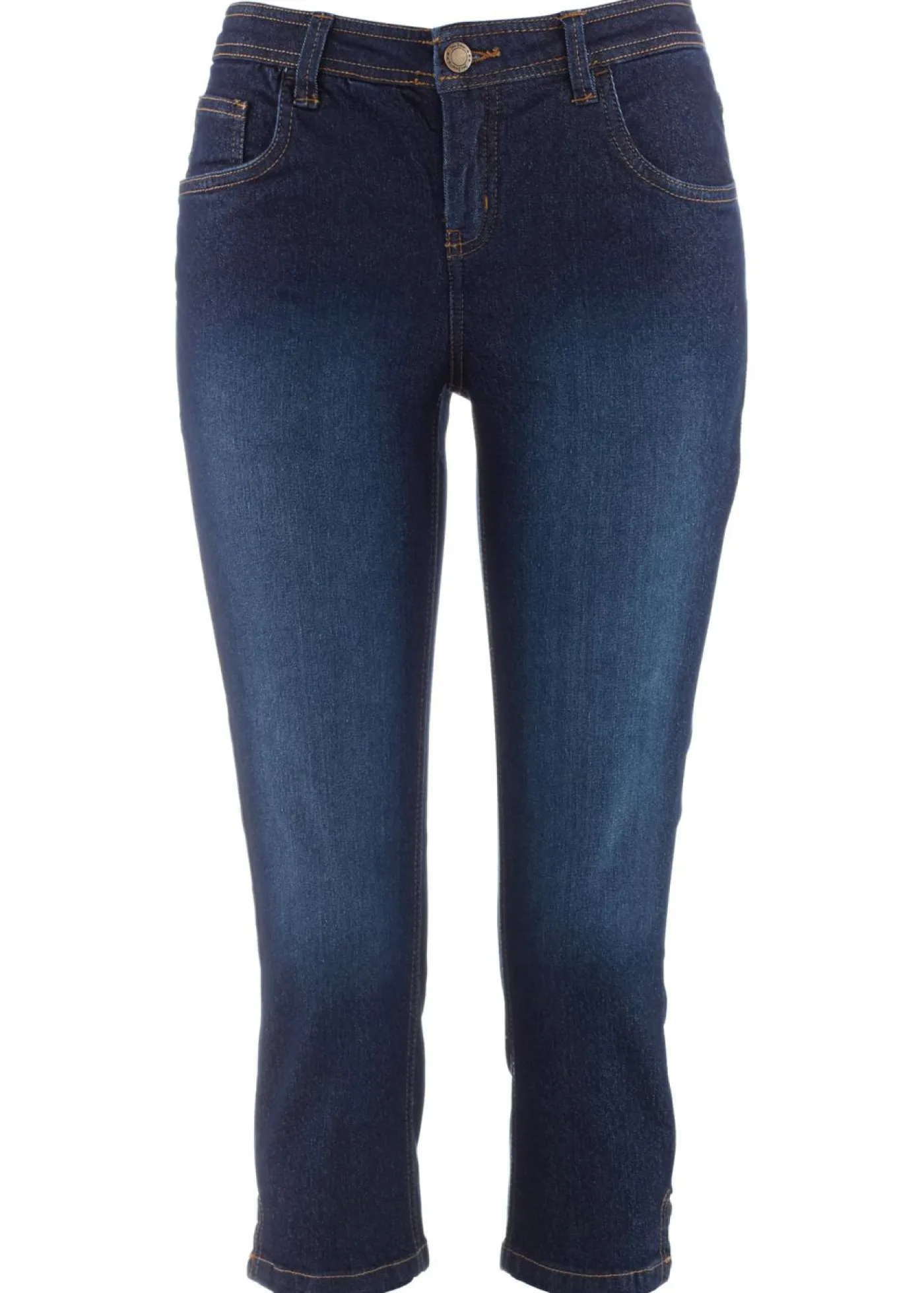 Discount Vaqueros slim fit, talle medio, cropped Mujer Vaqueros