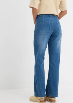 Discount Vaqueros straight, high waist, elásticos Mujer Vaqueros|Novedades