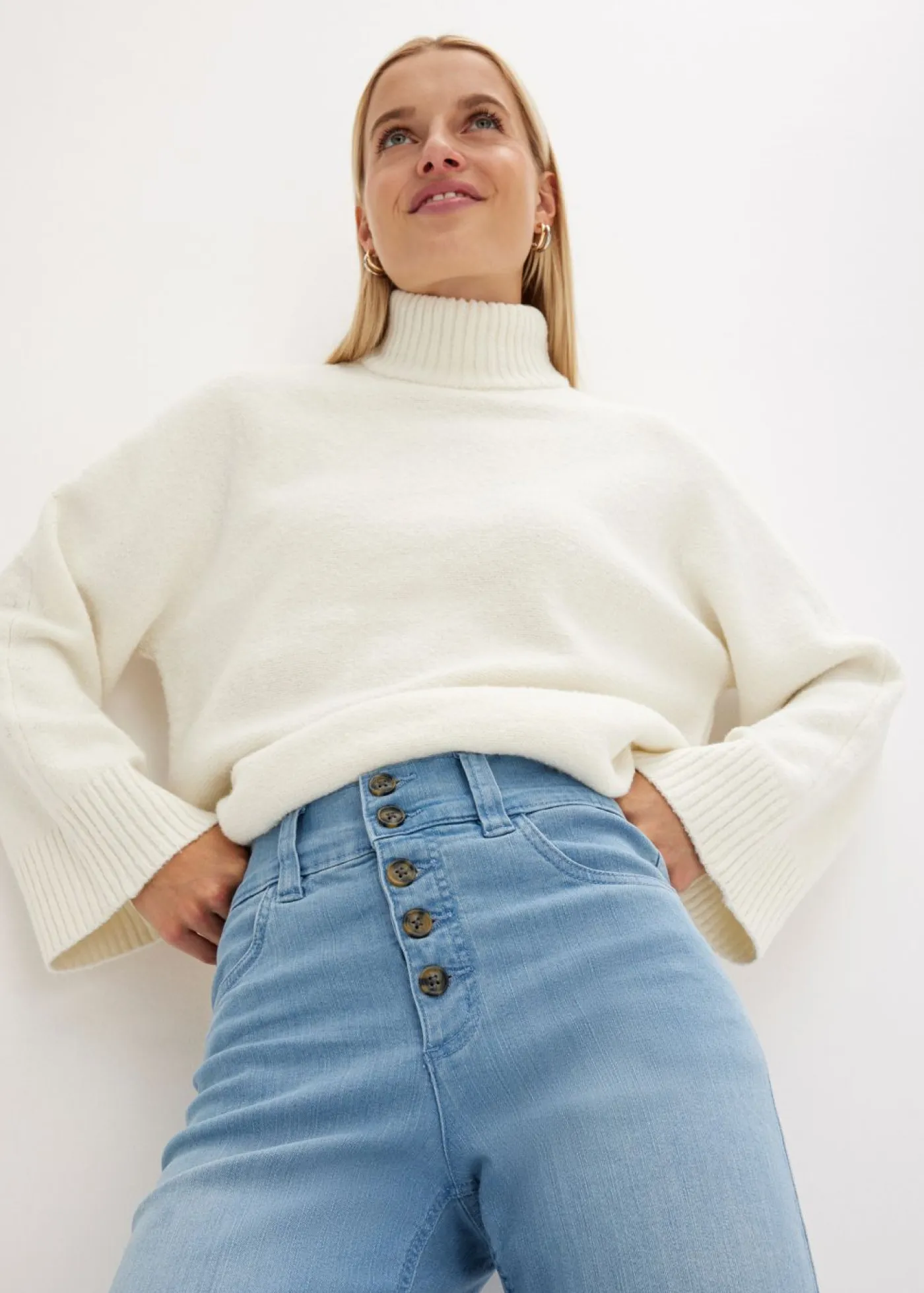 New Vaqueros straight, high waist, elásticos Mujer Vaqueros|Novedades
