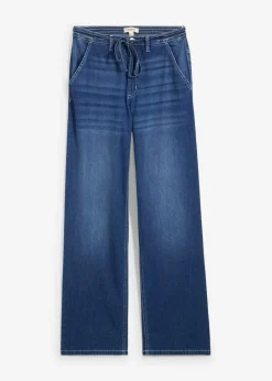 Outlet Vaqueros straight, loose fit, high waist, con cintura cómoda Mujer Vaqueros
