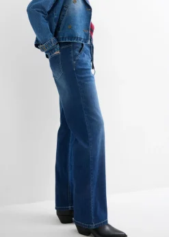 Outlet Vaqueros straight, loose fit, high waist, con cintura cómoda Mujer Vaqueros