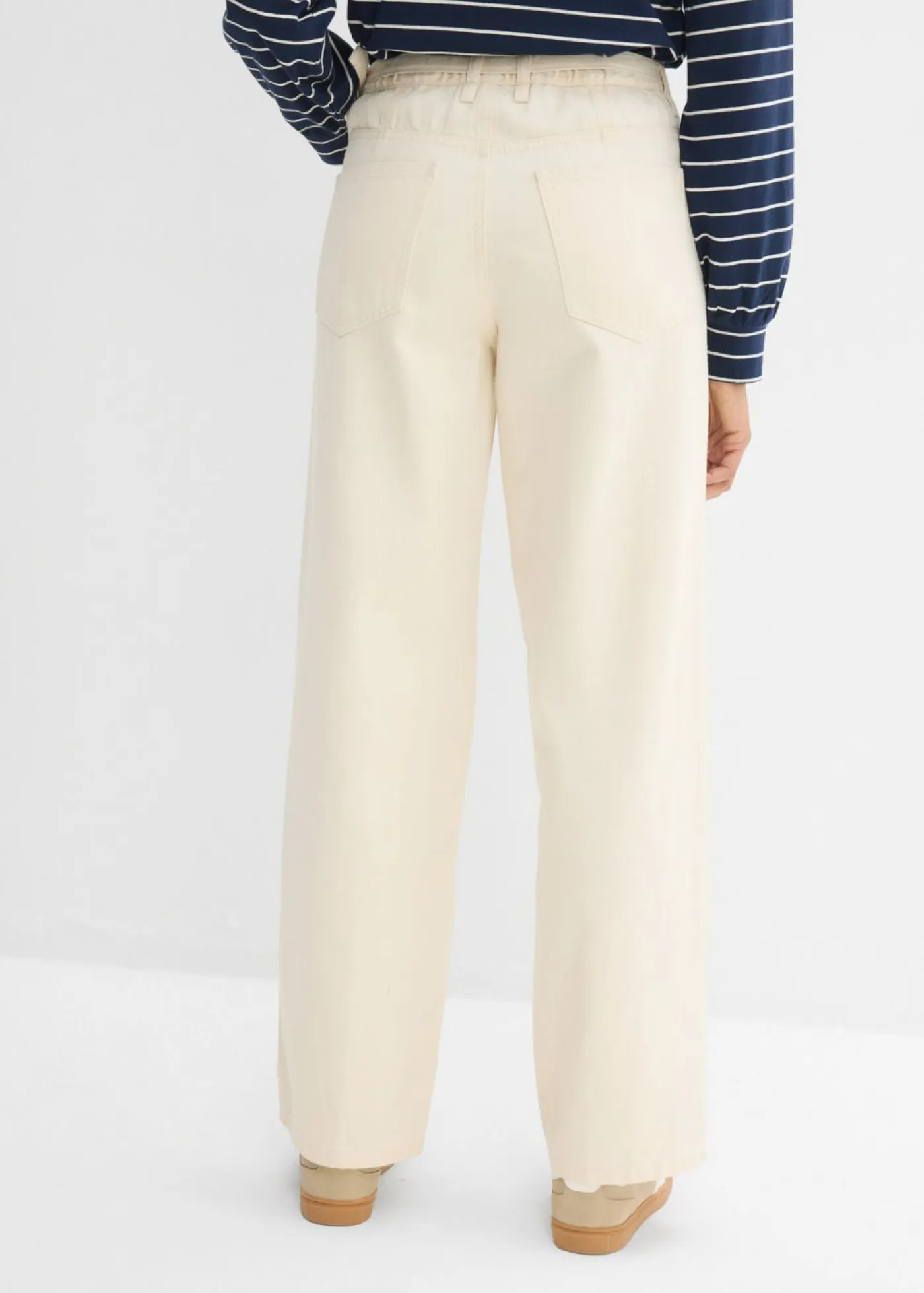 Vaqueros straight, loose, mid waist, de algodón Mujer Vaqueros|Tallas Pequeñas