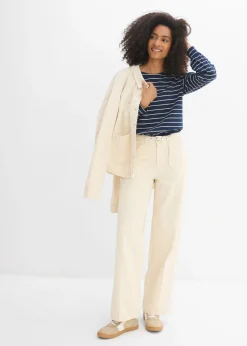 Vaqueros straight, loose, mid waist, de algodón Mujer Vaqueros|Tallas Pequeñas