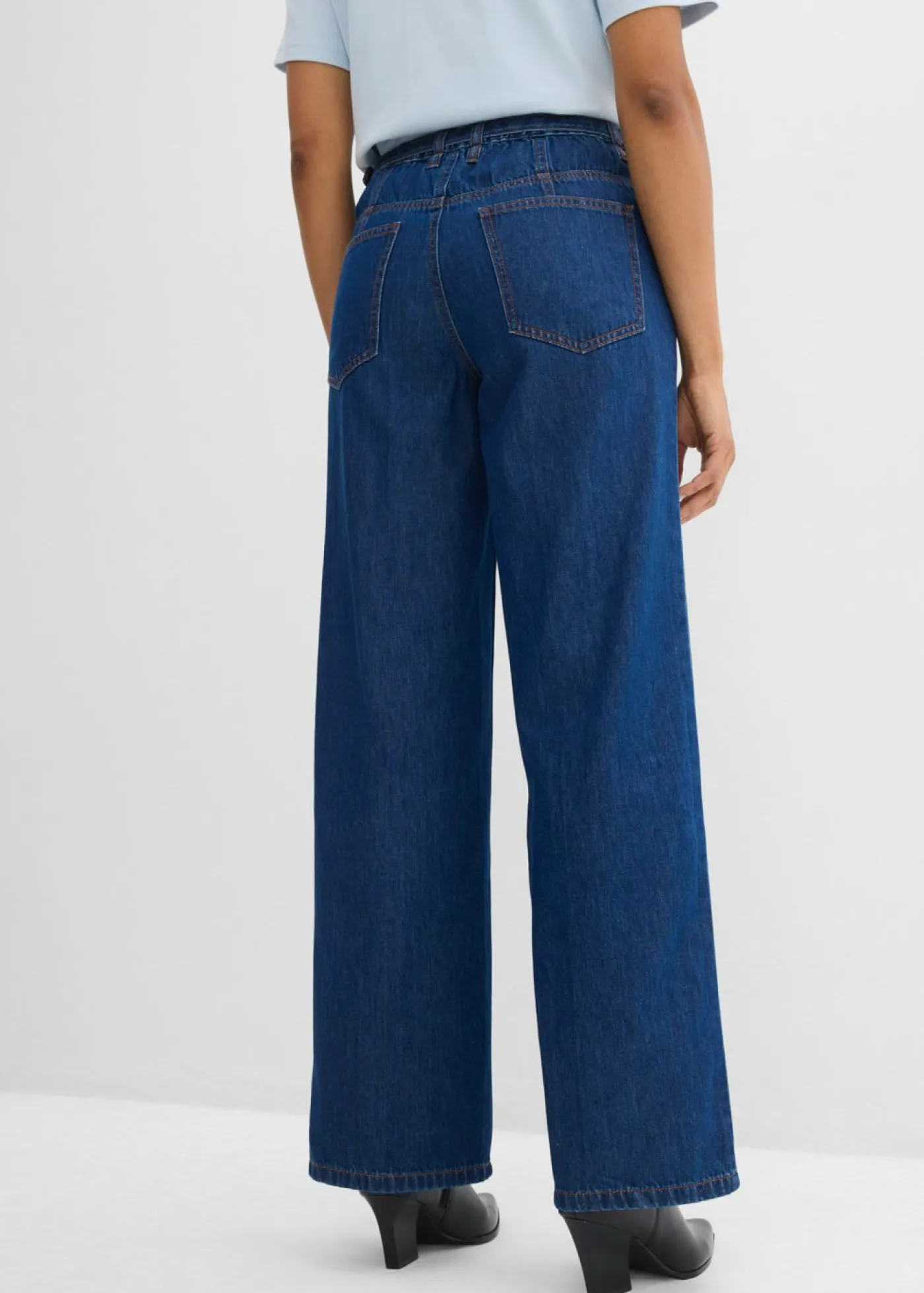 Hot Vaqueros straight, loose, mid waist, de algodón Mujer Vaqueros