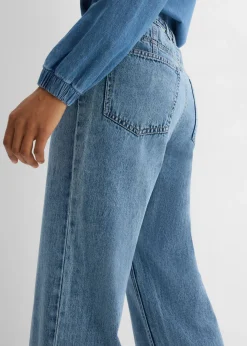 Hot Vaqueros straight, loose, mid waist, de algodón Mujer Tallas Pequeñas