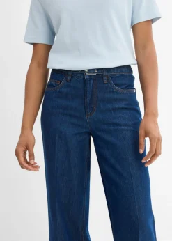 Outlet Vaqueros straight, loose, mid waist, de algodón Mujer Novedades