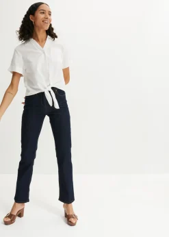 Best Vaqueros straight, mid waist, elásticos Mujer Tallas Pequeñas