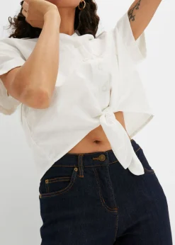 Best Vaqueros straight, mid waist, elásticos Mujer Tallas Pequeñas