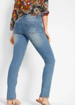 Online Vaqueros straight, mid waist, elásticos Mujer Vaqueros