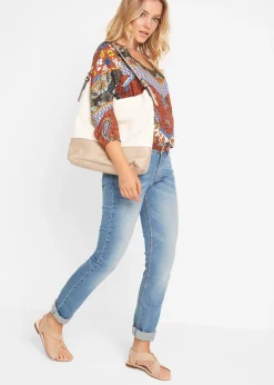 Online Vaqueros straight, mid waist, elásticos Mujer Vaqueros