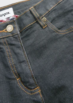 Vaqueros straight, mid waist, elásticos Mujer Tallas Pequeñas|Vaqueros