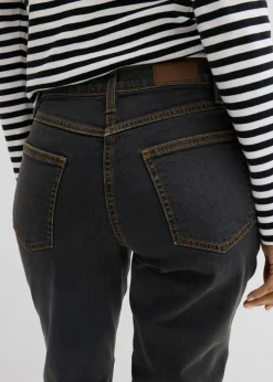 Vaqueros straight, mid waist, elásticos Mujer Tallas Pequeñas|Vaqueros