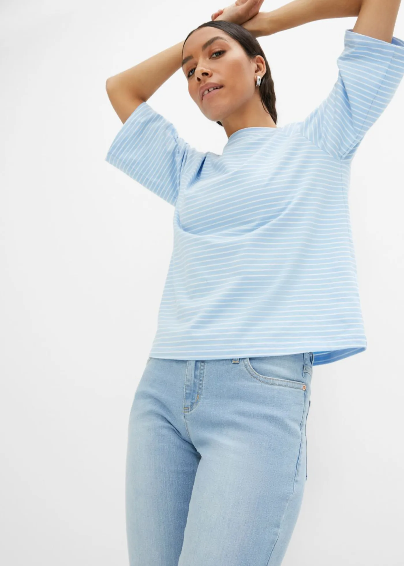 Clearance Vaqueros straight, mid waist, elásticos Mujer Vaqueros|Tallas Pequeñas