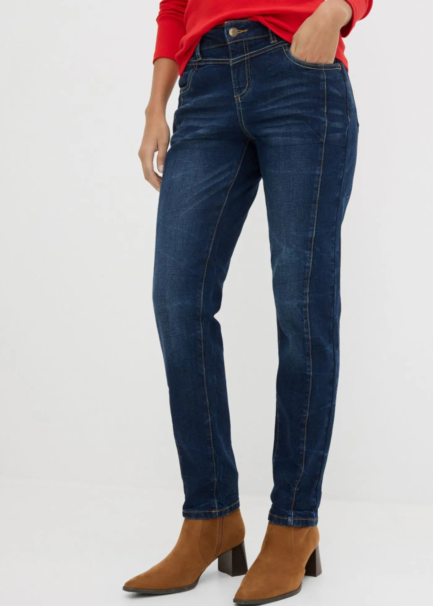 Clearance Vaqueros straight, mid waist Mujer Tallas Pequeñas|Novedades