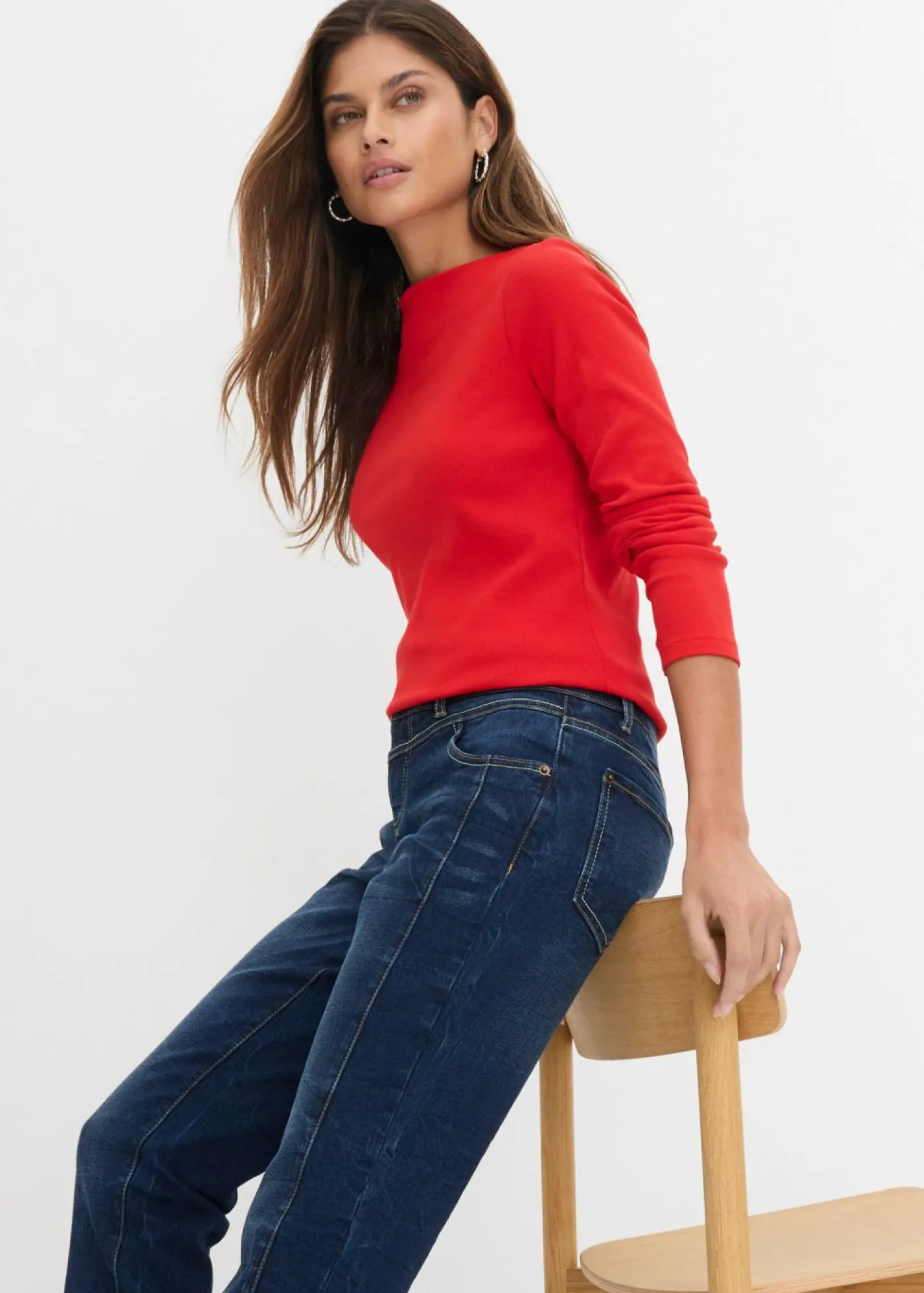 Clearance Vaqueros straight, mid waist Mujer Tallas Pequeñas|Novedades