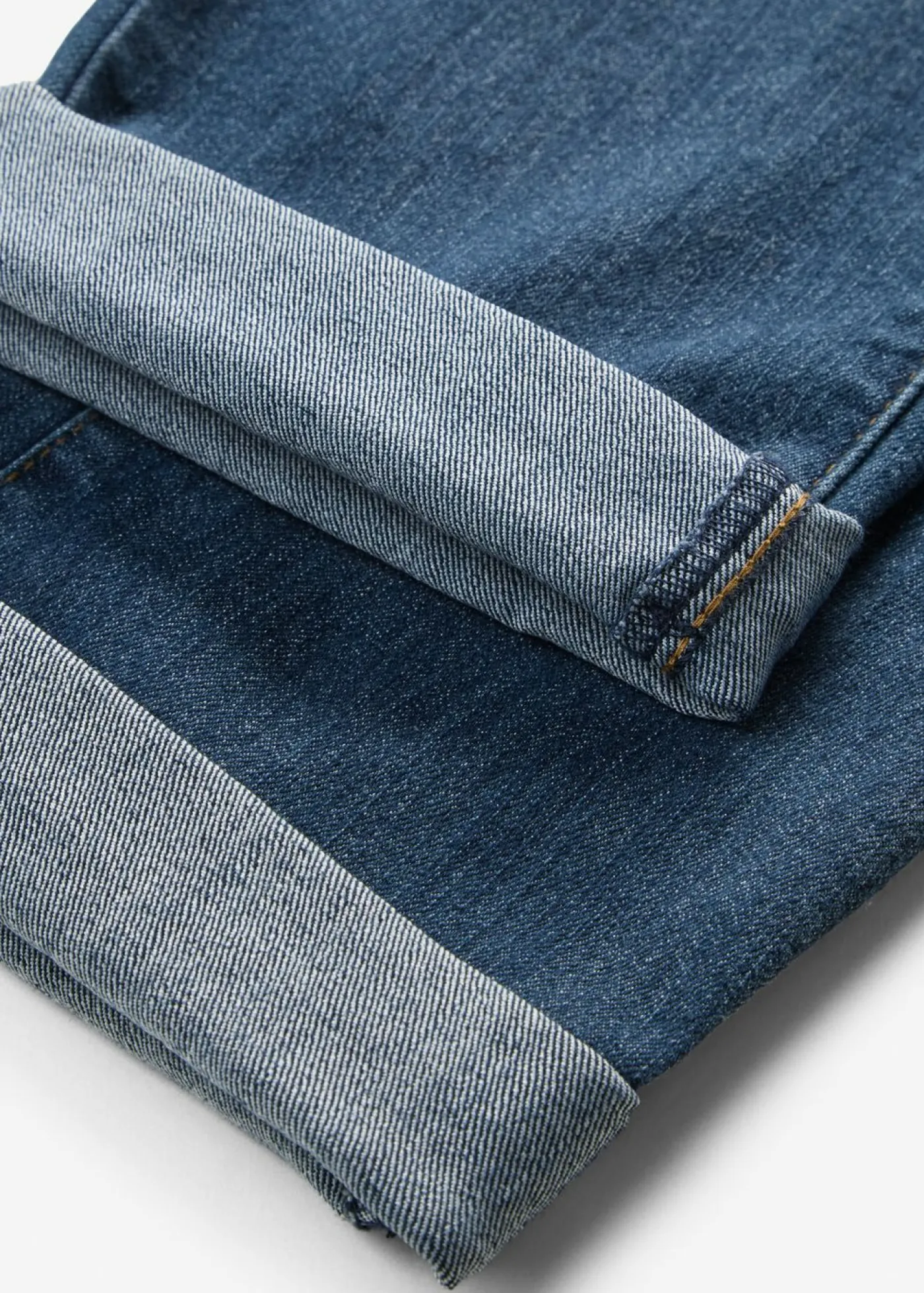 Vaqueros straight, mid waist, elásticos Mujer Tallas Pequeñas|Vaqueros