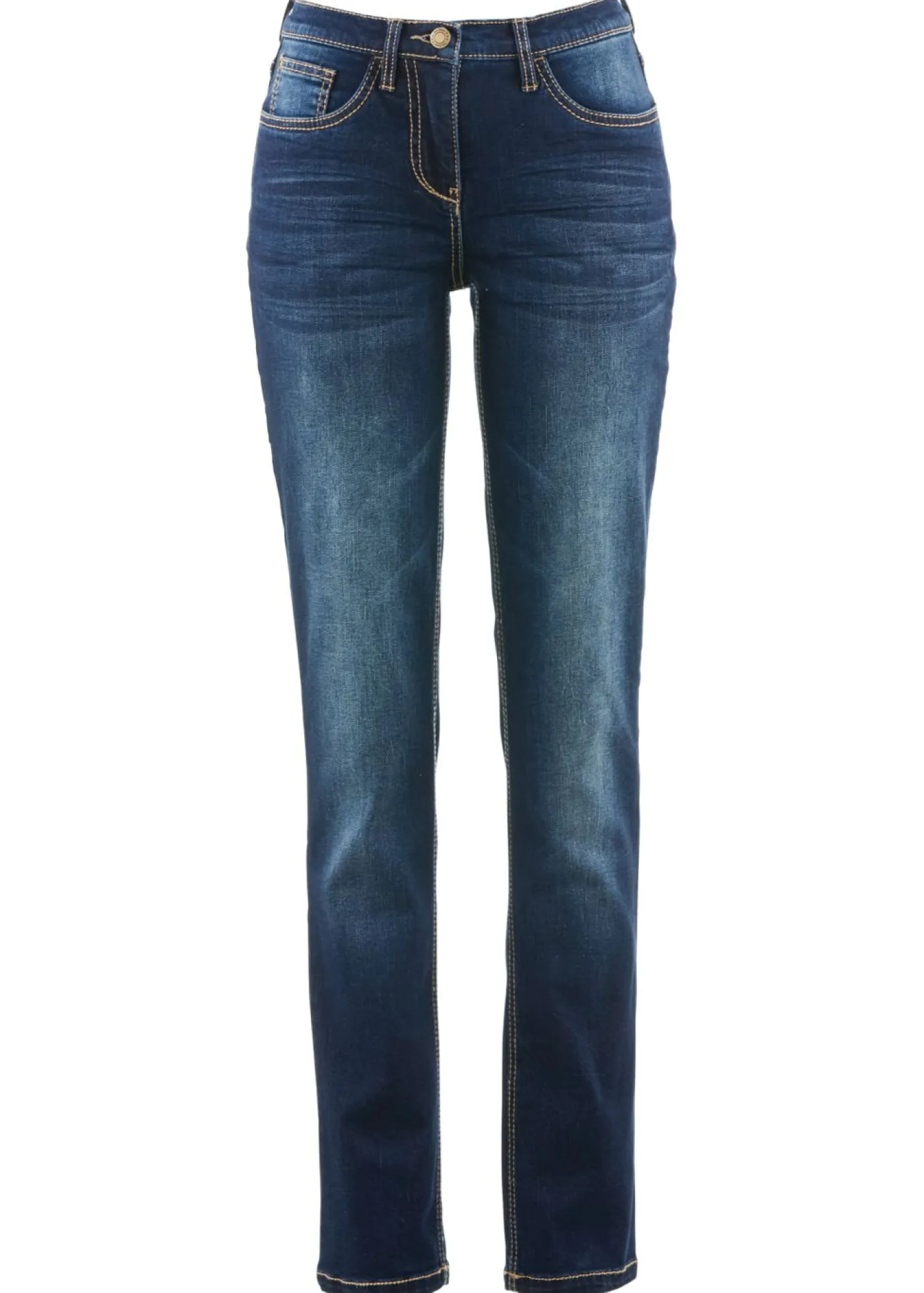 Online Vaqueros straight, mid waist, elásticos Mujer Vaqueros